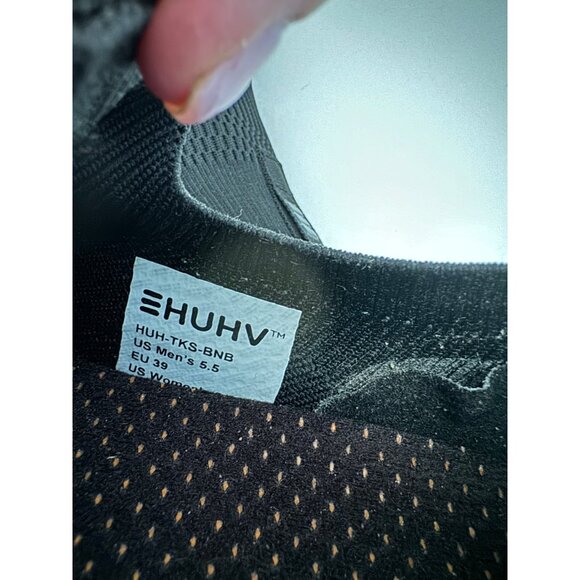 HUHV Healium Tech Stretch Knit Mens 5.5 Womens 8.5 Black Arch Step In NEW - Picture 4 of 10